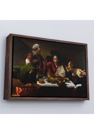 Çerçeveli Caravaggio - Emmaus'ta Akşam Yemeği Tablo - Supper At Emmaus-7137