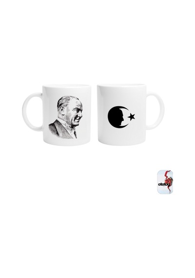Atatürk 100. Yıl Ay Yıldız Baskı Kupa Bardak