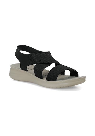 Polaris 409073.z Siyah Kadın Dolgu Topuk Sandalet 409073.z6fx 000000000102251900