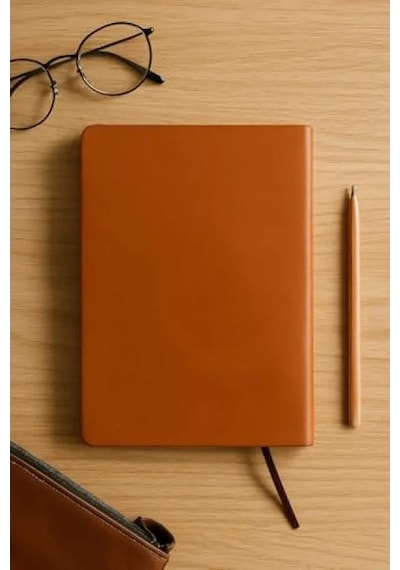 Termo Deri Kapaklı Noktalı Defter - A5 128 Yaprak 124-Pembe