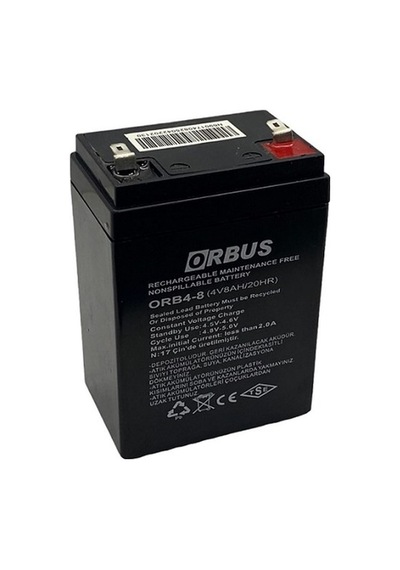Orbus 4V 8 Ah Akü Kuru Tip (48*70*101) (0,66 Kg)