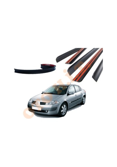 Renault Megane 2 Uyumlu Bagaj Üstü Spoiler Mat Siyah Uyumlu