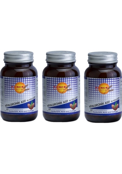Force Nutrition Hyaluronik Asit Ve Kollajen 60   Tablet 3 Kutu