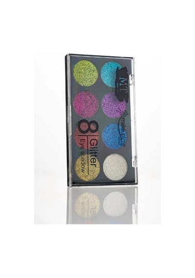 8 Renk Glitter Far Paleti - 2'li Set Pembe