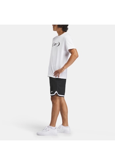 Reebok Basketball Erkek Kısa Kol Tişört Beyaz