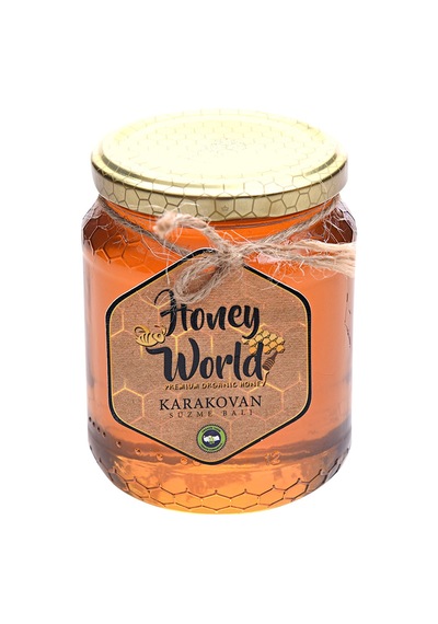 Honey World Organik Süzme Karakovan Balı Cam 500 G