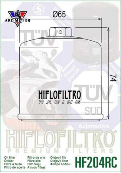 Hiflo Yağ Filtresi Hf204rc