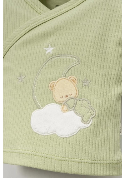 Bebitof %100 Pamuk Sweet Dreams Desenli Bebitof 5 Parça Yenidoğan Hastane Çıkışı Zıbın Seti Bbtf.ysl.20107 Yeşil