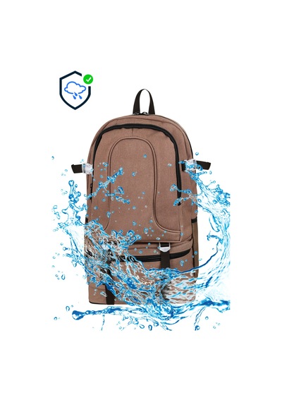 Galb Leather Seyahat Gunluk Outdoor Bel Ve Omuz Destekli Cift Suluklu Laptop Bolmeli Dagci Sirt Cantasi siyah
