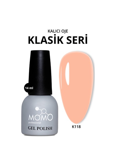 Momo Professional Kalıcı Oje K118 Açık Şeftali 14 Ml