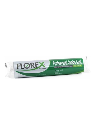 Florex Profesyonel Gold Jumbo Boy Çöp Torbası 20 Adet Siyah 80 x 110 CM