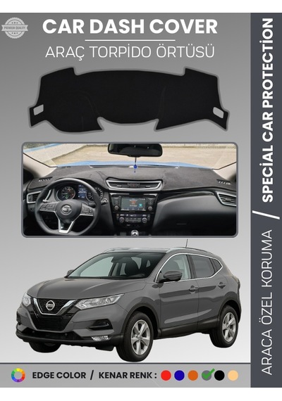 Nissan Qashqai J11 2013-2020 Torpido Örtüsü Ön Göğüs Koruma Araca Özel Uv Koruma - 722 Stiloto