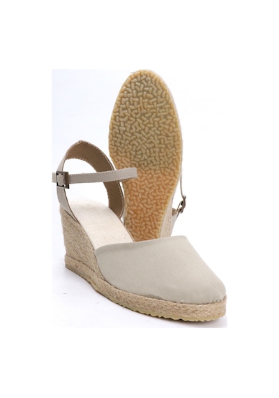 Star Tombis Gerçek Elişi Bej Kadın Dolgu Topuk Espadril Handmade Bej