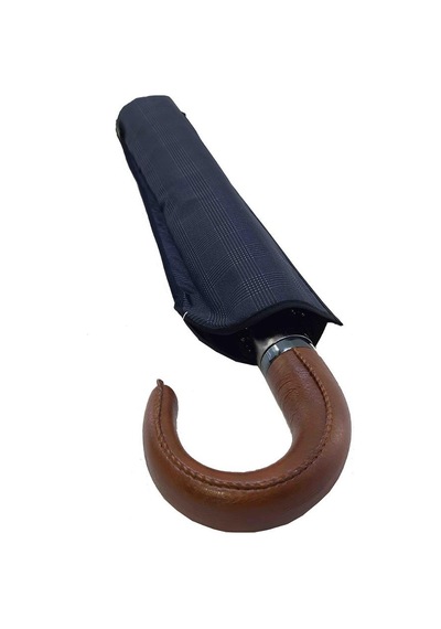 Baginn Snotline-April Deri Çanta Boy Kahverengi Saplı Erkek Şemsiye 100 CM Çap 45 CM