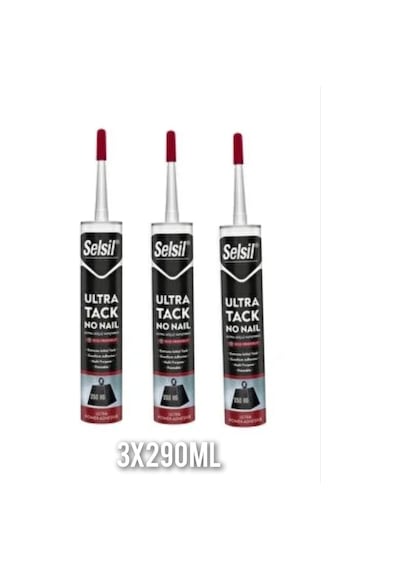 Selsil Ultra Tack No Naıl Güçlü Montaj Yapıştırıcı 3x290ml