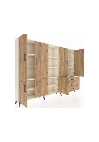 Arges Dolap 11 Raflı 3 Çekmeceli 7 Kapaklı 220x30x163 Aytaşı-çam Atlas Çam - Aytası Arges Dolap 11 Raflı 3 Çekmeceli 7 Kapaklı 220x30x163 Aytaşı-çam Atlas Çam - Aytası