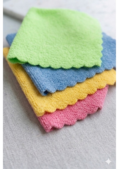 4'lü Mikrofiber Temizlik Bezi Tüm Yüzeyler İçin Dikişsiz Diğer