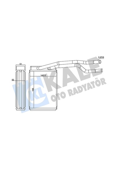 Kale-radyator Kalorifer Radyatörü Ford Fiesta/fusion 02 370565 2s6h 18b539 Bb