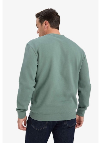 Defacto %100 Pamuk Regular Fit Bisiklet Yaka Sweatshirt E8339ax25aukh458 Haki
