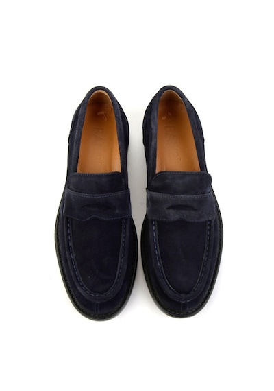 Lacivert Hakiki Deri Erkek Loafer Ayakkabı E01905003602 Lacivert