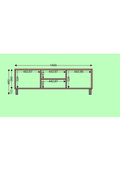 Tv Ünitesi Modern Tv Sehpası - Atlantikçam & Antrasit Detaylı