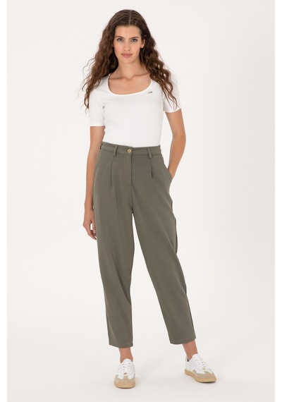 U.S. Polo Assn. Kadın Koyu Haki Örme Pantolon 50300650-VR111