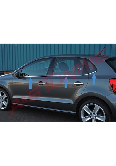Volkswagen Polo 6R Krom Cam Çıtası 6Prç 2009 2017 Paslanmaz Çelik N11.311