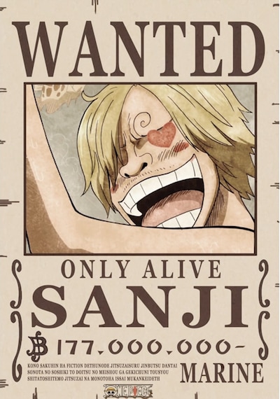 Renkselart- One Pıece Wanted Poster - 001