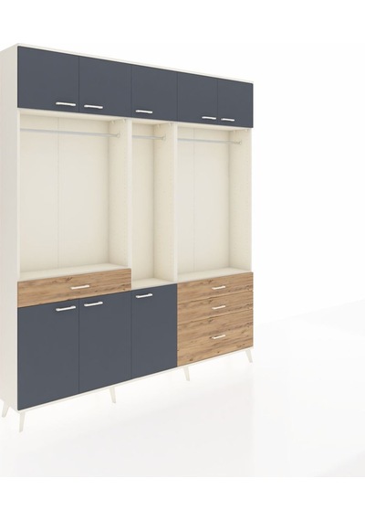 Arges Dolap 8 Raflı 4 Çekmeceli 3 Askılı 220x30x243 Aytaşı-antrasit/çam Antrasıt/atlas Çam Arges Dolap 8 Raflı 4 Çekmeceli 3 Askılı 220x30x243 Aytaşı-antrasit/çam Antrasıt/atlas Çam