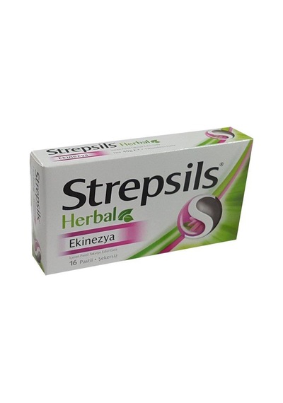 Strepsils Herbal Ekinezya Aromalı Şekersiz 16 Pastl