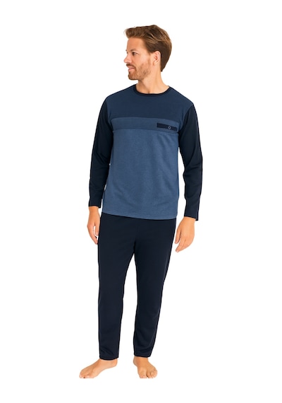 Alfa Aksesuar 03 9217-kly 0 Yaka Flato Cepli Pijama Takım İndigo