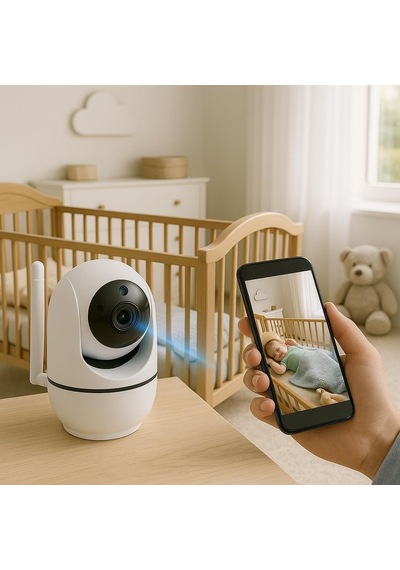 Wifi Akıllı Güvenlik Kamerası / 360 Görüş / Hareket Algılama & Anlık Bildirim / Gece Görüşü / 7/24 Uzakta