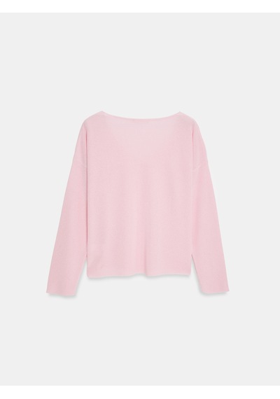 Dilvin 10869 V Yaka Dökümlü Kazak-toz Pembe