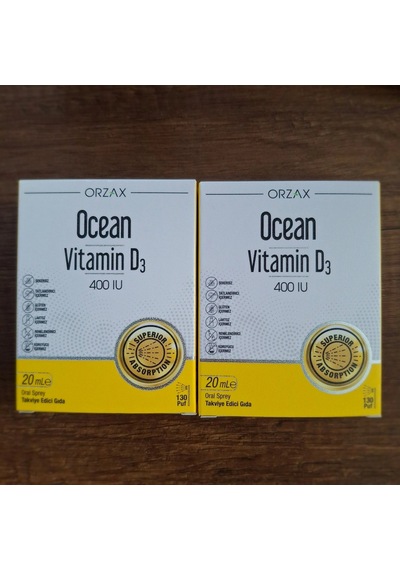 Ocean Vitamin D3 400 Iu Oral Sprey 20 Ml D Vitaminim Eksik Kalmasın 2'li Kofre