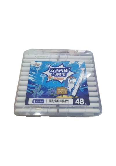 Graphmaster Sta-art Çift Uçlu Akrilik Marker 48'li Set Yuvarlak Uç Boya Kalemi Çok Renkli