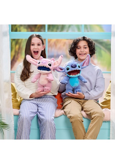 Disney Stitch & Angel Elektronik Kukla 2 Li Paket 30 Cm Çok Renkli