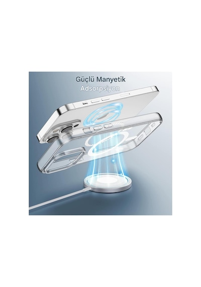Apple iPhone Uyumlu 13 Pro Max Şeffaf Magsafe Kılıf Mtl Safe