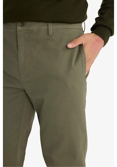 Defacto Regular Fit Düz Paça Chino Kanvas Pantolon E8064ax25aukh82 Haki