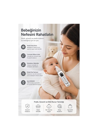 Robeve Auhma Ahb-10 Elektrikli Burun Aspiratörü Usb Şarjlı, 3 Kademeli Emiş Gücü, Dijital Led Ekran, 3 Yumuşak Silikon Uç, Müzikli Nazal Aspiratör, Yenidoğan, Bebek Ve Çocuklar Için Burun Temizleme Robeve Auhma Ahb-10 Elektrikli Burun Aspiratörü Usb Şarjlı, 3 Kademeli Emiş Gücü, Dijital Led Ekran, 3 Yumuşak Silikon Uç, Müzikli Nazal Aspiratör, Yenidoğan, Bebek Ve Çocuklar Için Burun Temizleme
