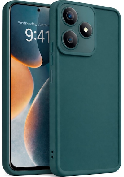 Realme C63 Uyumlu Kamera Çıkıntılı Mat Silikon Telefon Kılıfı Yeşil