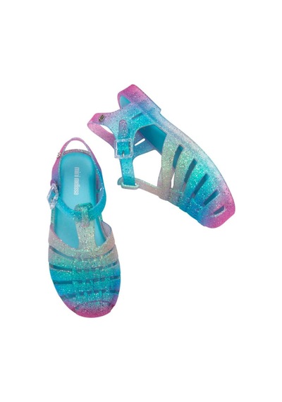 Mini Melissa Kız Çocuk Possession Pembe-mavi Simli Sandalet-14571 Çok Renkli