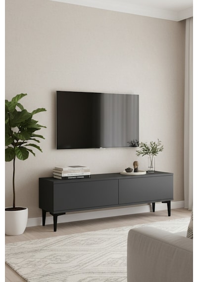 Tsa1299a Aplos Tv Stand, Tv Sehpası Antrasit 120cm