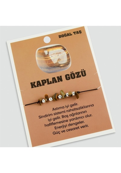 Kaplangözü Doğaltaşlı İp Bileklik Çok Renkli