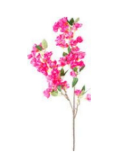 Yapay Bahar Dalı - Kiraz Çiçeği Fuşya 90 Cm Çok Renkli