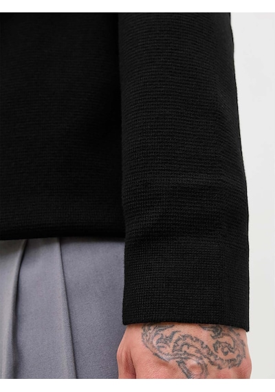 Jack & Jones Milano Stitch Erkek Siyah Sweatshirt 12281743-b Siyah