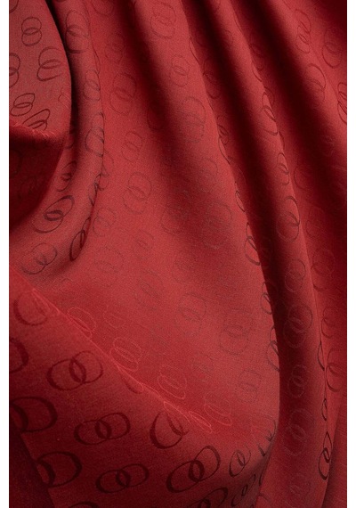 Imannoor Zincir Desen Bordo Pamuk İpek Şal 70x210 Bordo