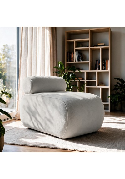 İnarch Dizayn Cosmo Berjer Modern Minimalist Konforlu Tekli Koltuk Açık Gri