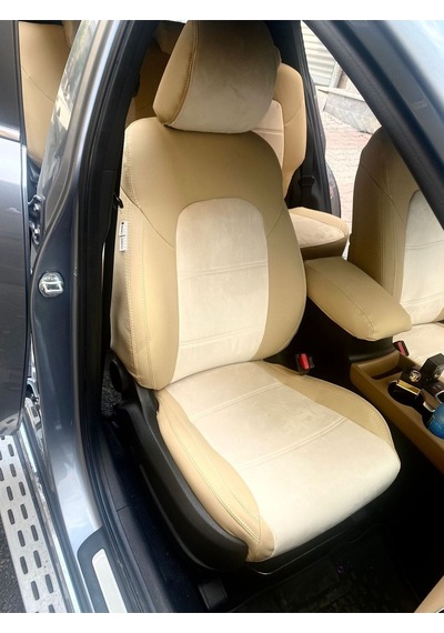 Kia Sportage 2016 2021 Arası Uyumlu Arka Sırt 2+1 Arka Sırt Kolcaklı Model Krem Taytüyü Krem Deri