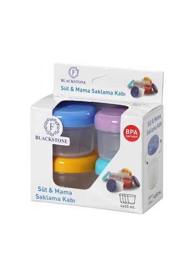 4 Lü 50 Ml Mini Anne Bebek Süt Ve Mama Bebek Organik Besin Ölçekli Sızdırmaz Kapaklı Saklama Kabı
