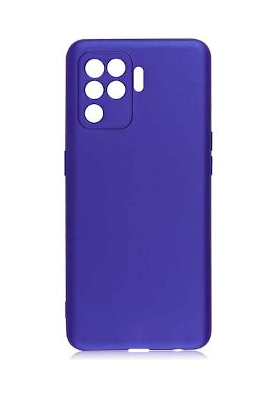 Noktaks - Oppo Reno 5 Lite Uyumlu - Kılıf Mat Soft Esnek Premier Silikon Kapak - T17174 - Saks Mavi Saks Mavi